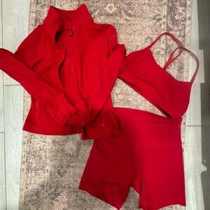 Red Activewear Set
